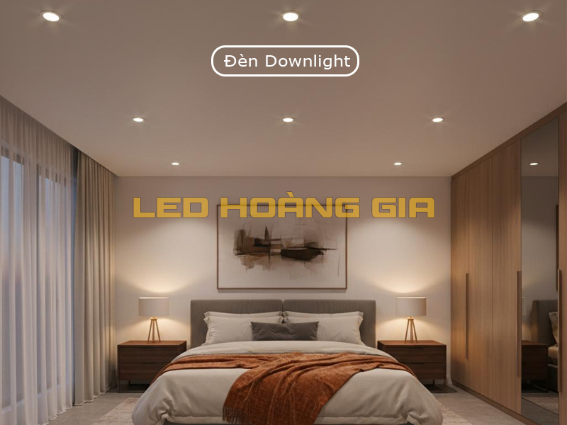 Lắp đèn downlight dịu nhẹ cho phòng ngủ