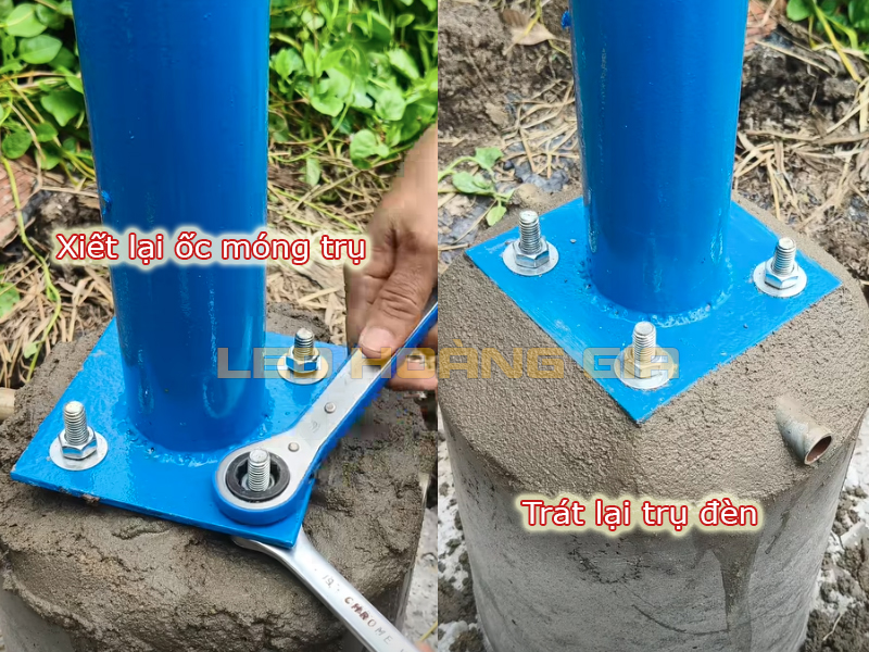 Gia cố lại móng trụ
