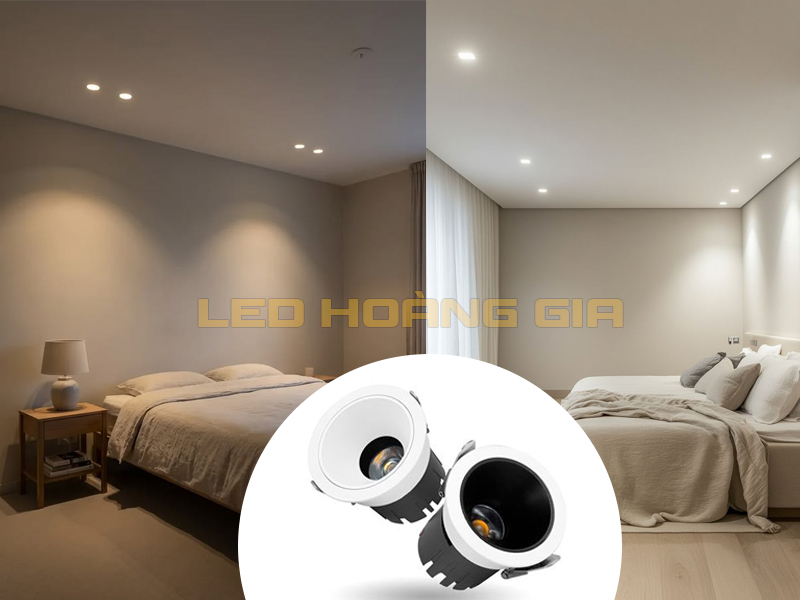 Lắp đèn led spotlight cho phòng ngủ
