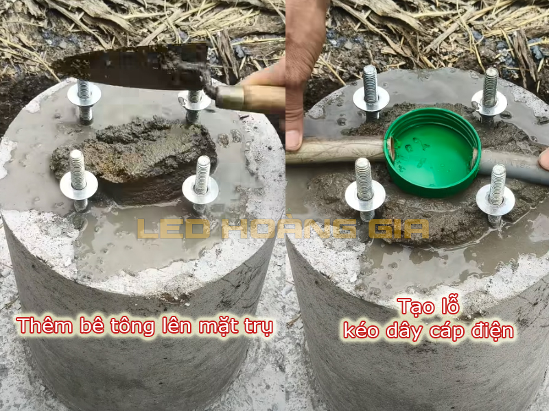Tạo lỗ kéo dây cáp điện